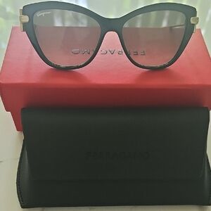 Salvatore Ferragamo Black Sunglasses